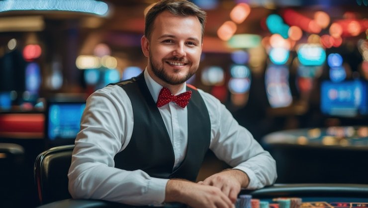 Antarmuka permainan Koprok live dealer mafia77 dengan streaming HD